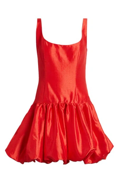Hutch Sleeveless Satin Drop-waist Bubble Mini Dress