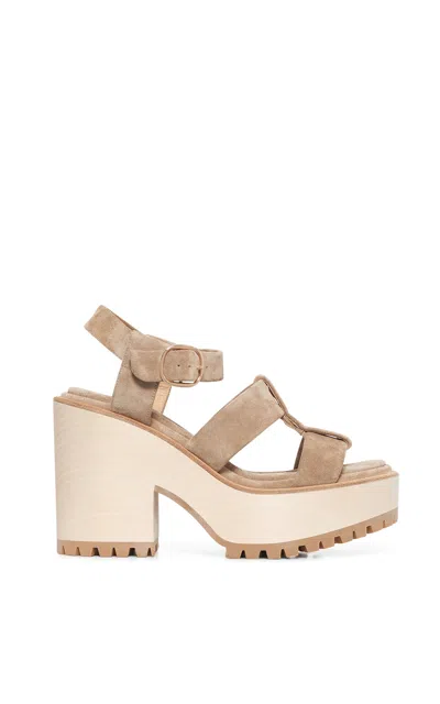Gabriela Hearst Hera Platform Sandal In Sand Suede