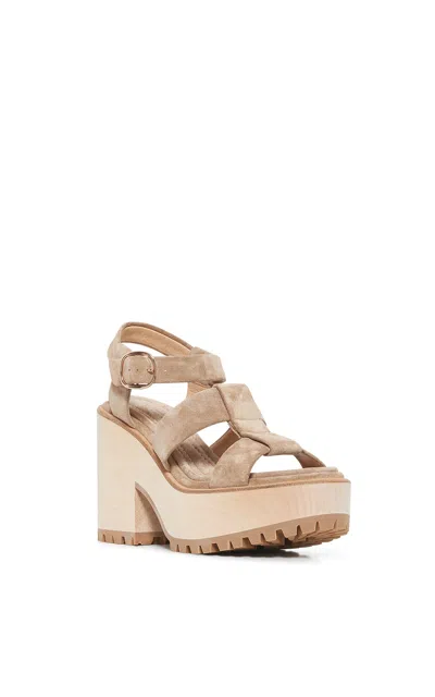 Gabriela Hearst Hera Platform Sandal In Sand Suede