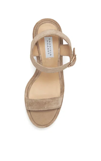 Gabriela Hearst Hera Platform Sandal In Sand Suede