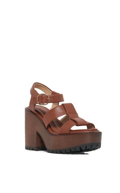 Gabriela Hearst Hera Platform Sandal In Cognac Leather