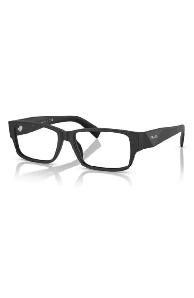 Prada 57mm Rectangular Optical Glasses