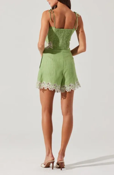 Astr The Label Kiya Eyelet Hem Linen Camisole