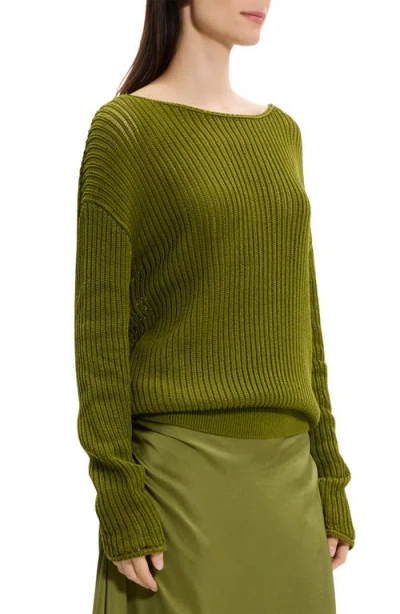 Theory Open Neck Pima Cotton Sweater