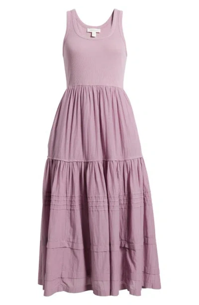 Treasure & Bond Scoop Neck Midi Dress In Pink