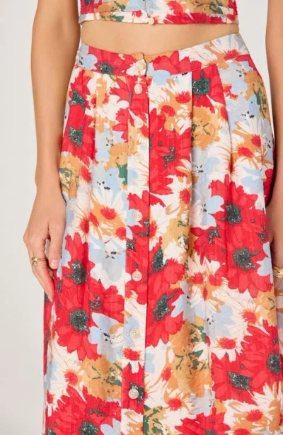 Astr The Label Floral Print Midi Skirt In Multi