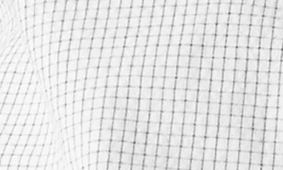 Eileen Fisher Check Organic Cotton Seersucker Button-up Shirt In White