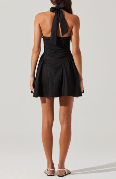 Astr The Label Meana Cotton Blend Halter Minidress