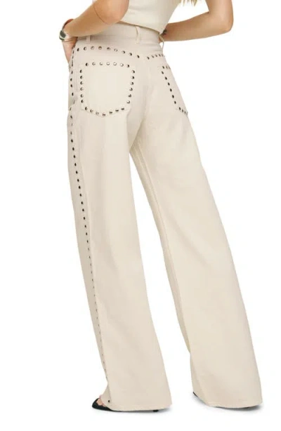 Reformation Cary Studded High Waist Slouchy Wide Leg Jeans