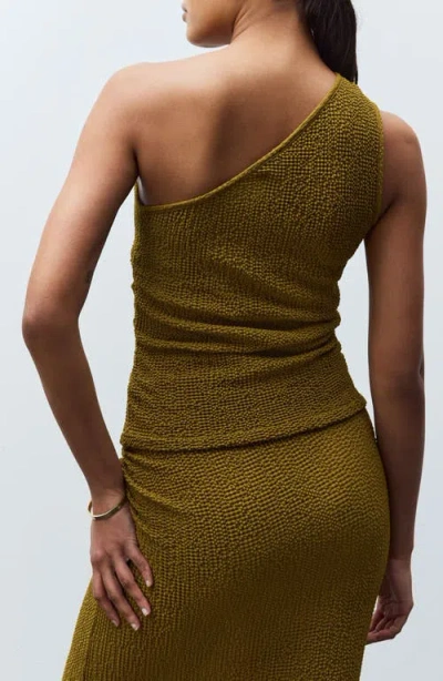 Next Texture One-shoulder Top In Green
