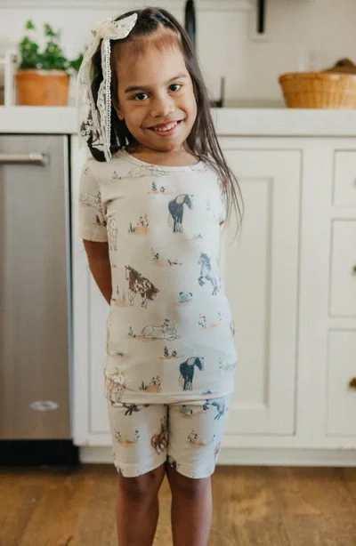Copper Pearl Montana Two-piece Short Pajamas In Neutral