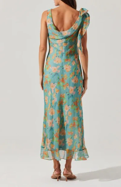 Astr The Label Isabelle Floral Slipdress In Blue