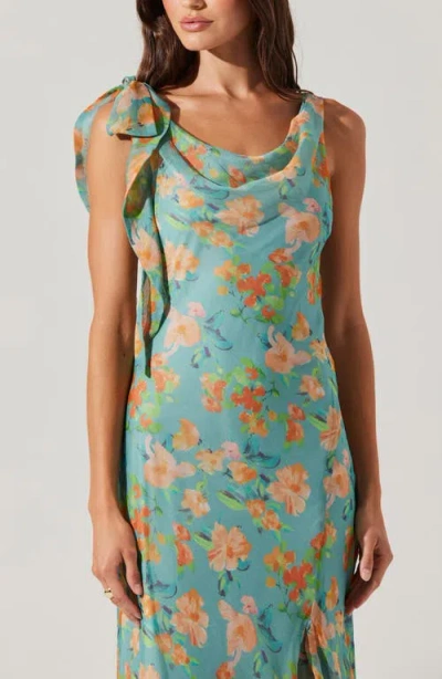 Astr The Label Isabelle Floral Slipdress In Blue