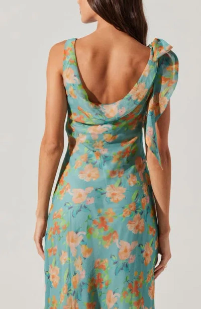 Astr The Label Isabelle Floral Slipdress In Blue