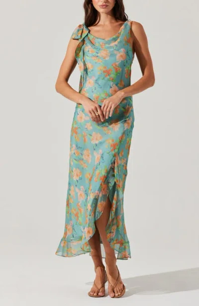 Astr The Label Isabelle Floral Slipdress In Blue