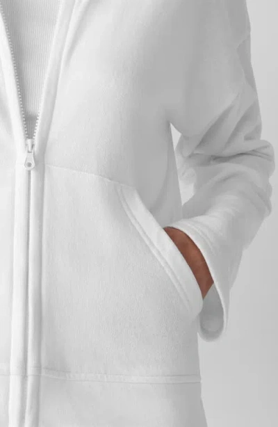 Eileen Fisher Organic Cotton Zip-up Hoodie In White