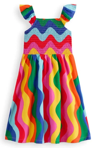 Mini Boden Kids' Willa Smocked Cotton Jersey Sundress In Multi