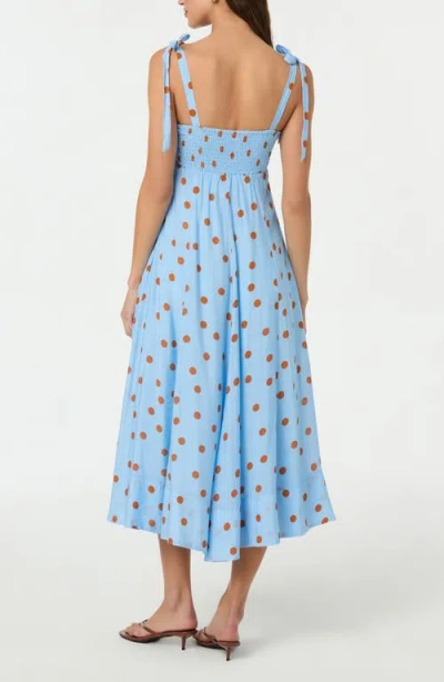 Astr The Label Lilliana Polka Dot Sundress In Blue