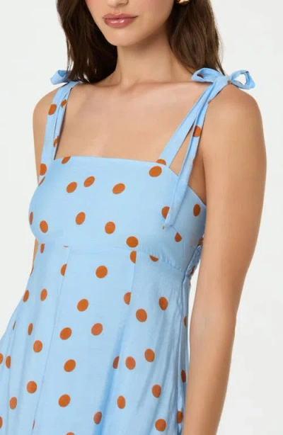 Astr The Label Lilliana Polka Dot Sundress In Blue