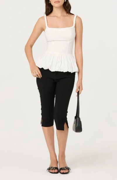 Astr The Label Bubble Peplum Cotton Camisole
