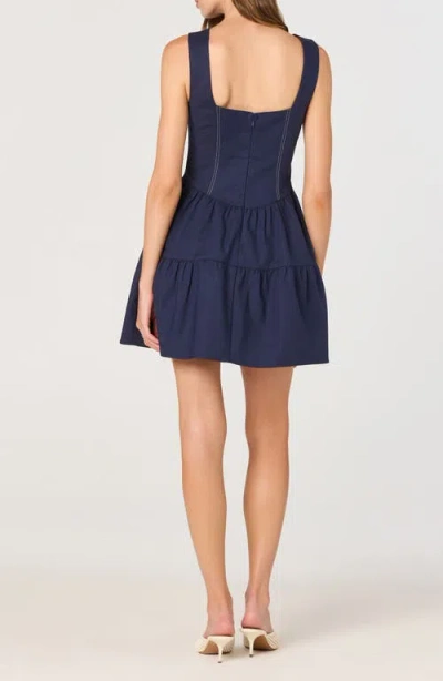 Astr The Label Fit & Flare Minidress In Blue