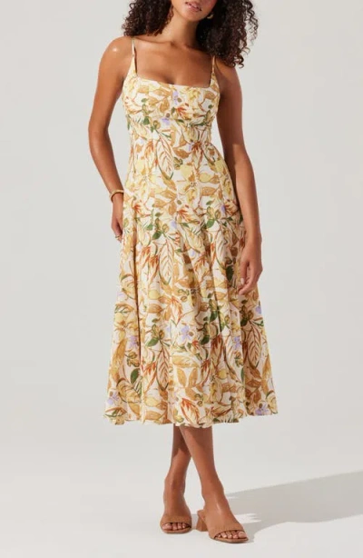 Astr The Label Jaleyah Floral Midi Dress In Multi
