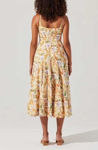 Astr The Label Jaleyah Floral Midi Dress In Multi
