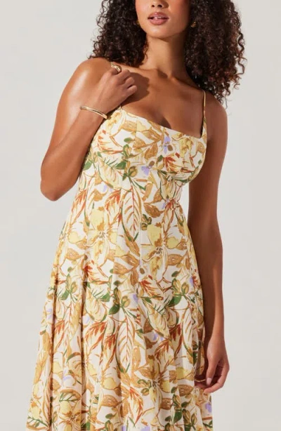 Astr The Label Jaleyah Floral Midi Dress In Multi