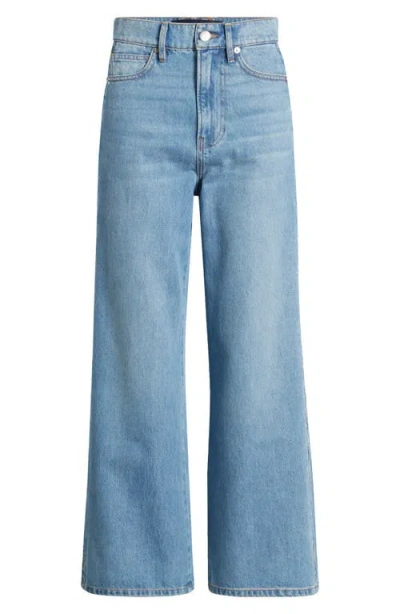 Veronica Beard Taylor Crop Wide Leg Jeans In Blue