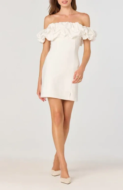 Astr The Label Off-the-shoulder Minidress In White