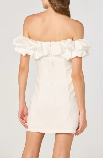 Astr The Label Off-the-shoulder Minidress In White