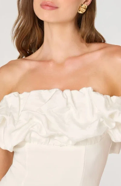 Astr The Label Off-the-shoulder Minidress In White
