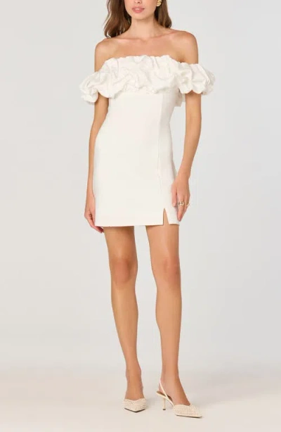 Astr The Label Off-the-shoulder Minidress In White