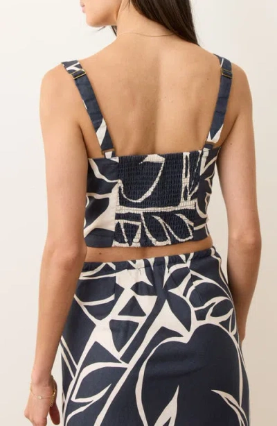 Marine Layer Zoe Print Crop Tank In Multi