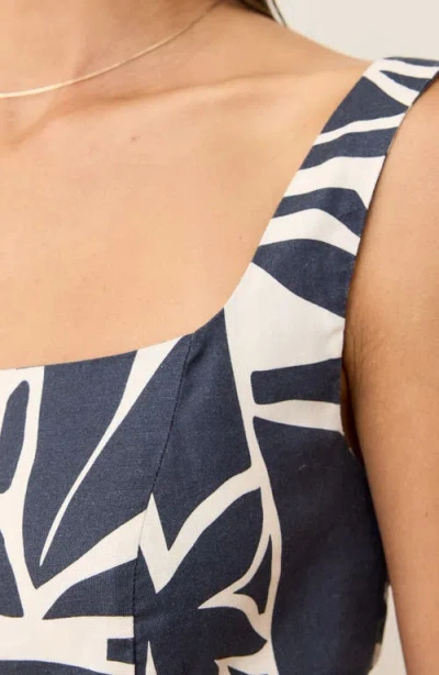 Marine Layer Zoe Print Crop Tank In Multi