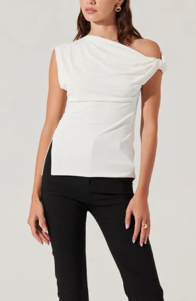 Astr The Label Aphra One-shoulder Top In White