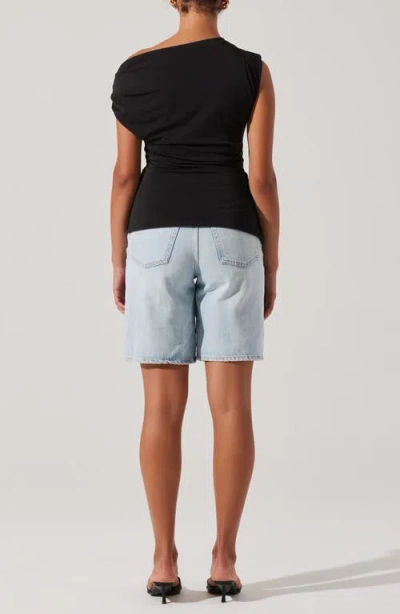 Astr The Label Aphra One-shoulder Top In Black