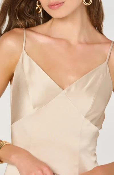 Astr The Label Pleated Drop Waist Dress In Neutral