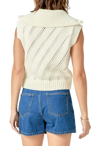 English Factory Half-zip Sweater Vest In Black