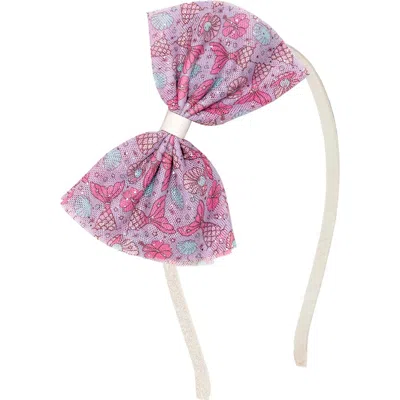 Sweet Wink Mermaid Splash Tulle Bow Headband