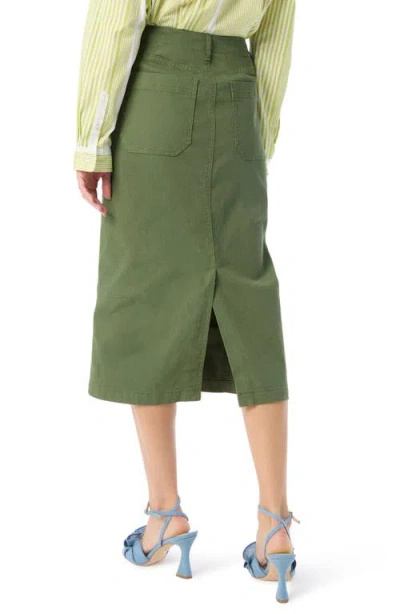Dee Ocleppo Alma Stretch Cotton Utility Skirt In Gray