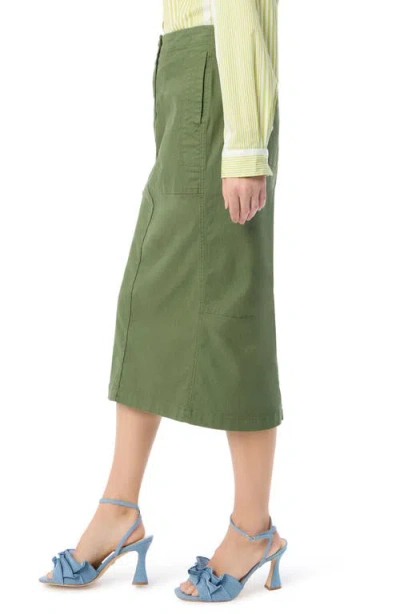 Dee Ocleppo Alma Stretch Cotton Utility Skirt In Gray