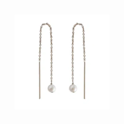 Astor & Orion Women's Silver Paloma Pearl Threaders