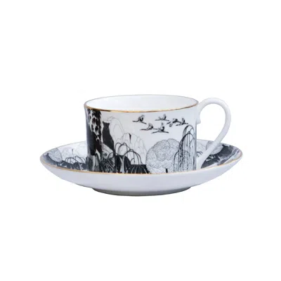 Abi Overland Jersey Black Where The Cats Dream Fine Bone China Tea Cup And Saucer