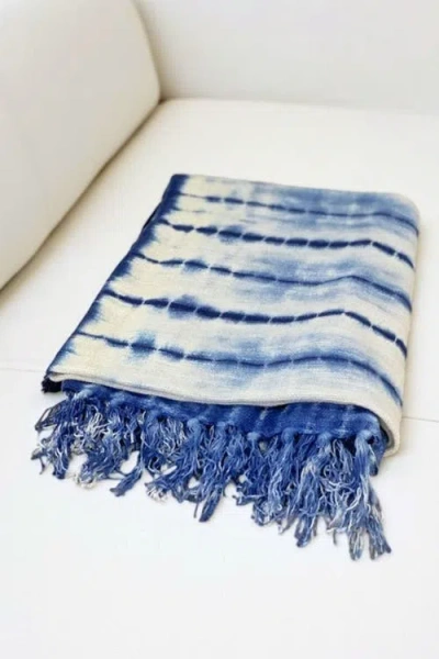 Pillowpia Indigo Shibori Throw
