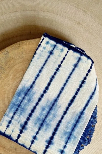 Pillowpia Indigo Shibori Throw