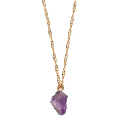 Timi Of Sweden Women's Gold Stay Cool Amethyst Necklace