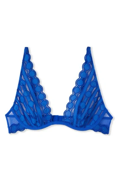 Etam Enjouee Underwire Triangle Bra In Blue