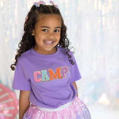 Sweet Wink Girls' Camp Patch Short Sleeve T-shirt - Little Kid, Big Kid