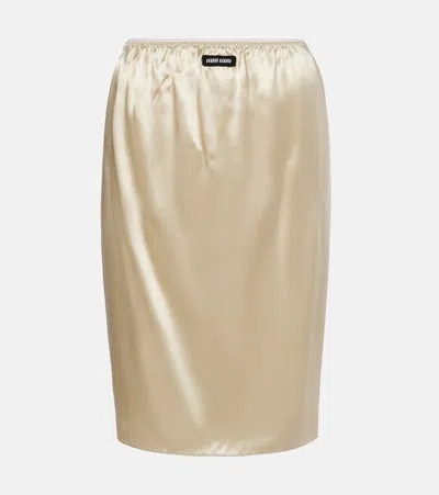 Miu Miu Satin Midi Skirt